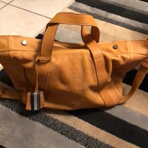 Madewell dark mustard yellow leather handbag